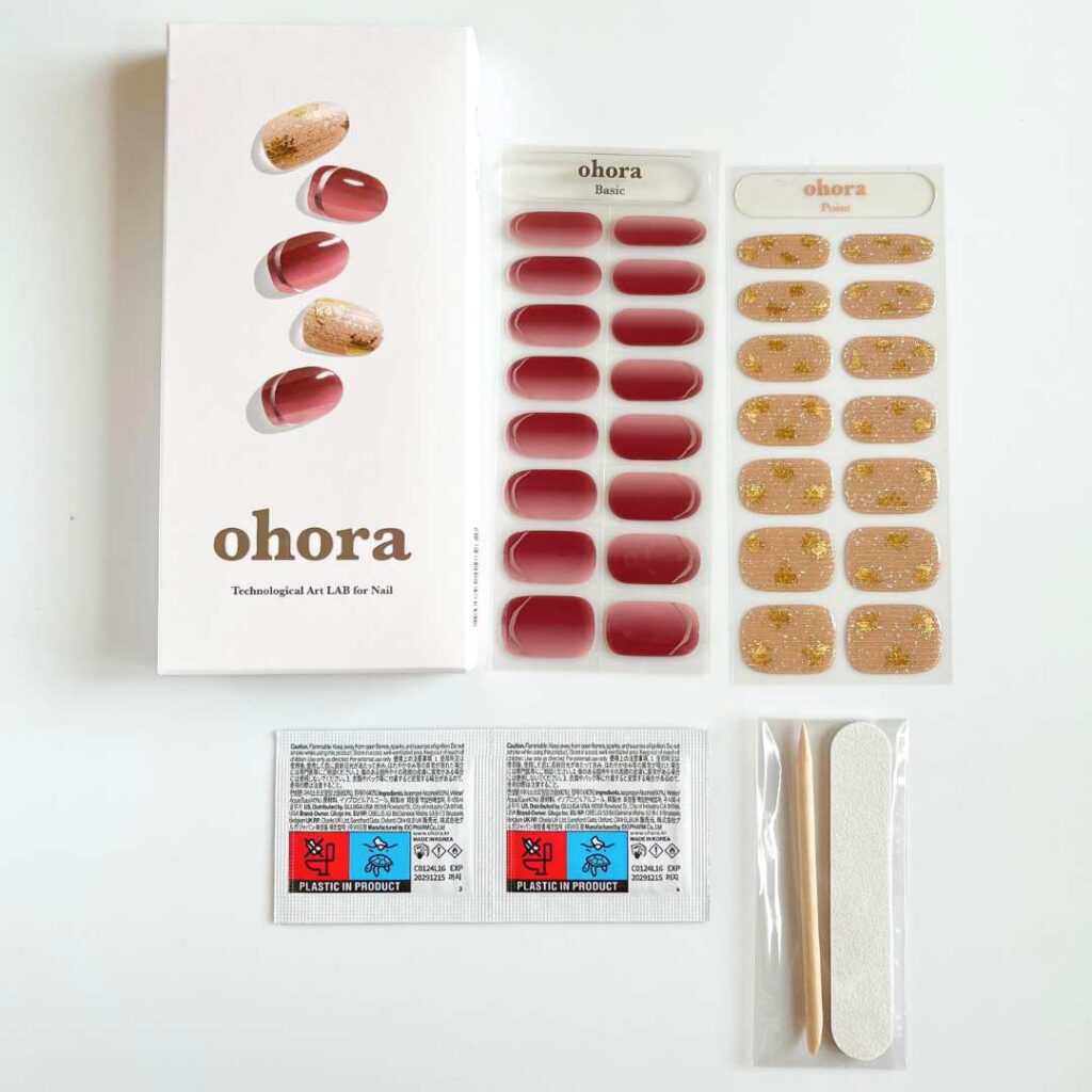 ohora ネイルシールのセット内容